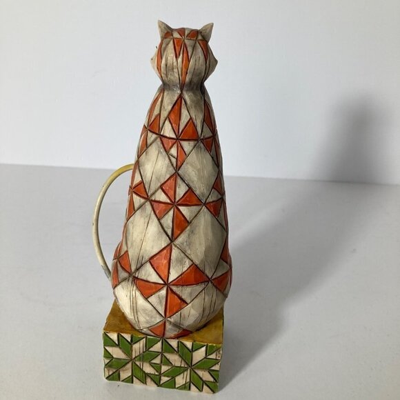 Vintage Jim Shore Heartwood Creek Abraham Cat Sculpture 2003 3 x 7" - Picture 3 of 7